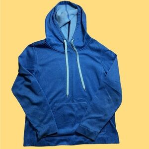 DAN SKIN Womens Long Sleeve Dri Fit Pullover HOODIE Blue Size M